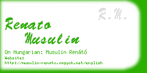 renato musulin business card