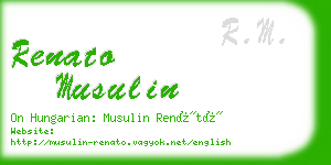 renato musulin business card